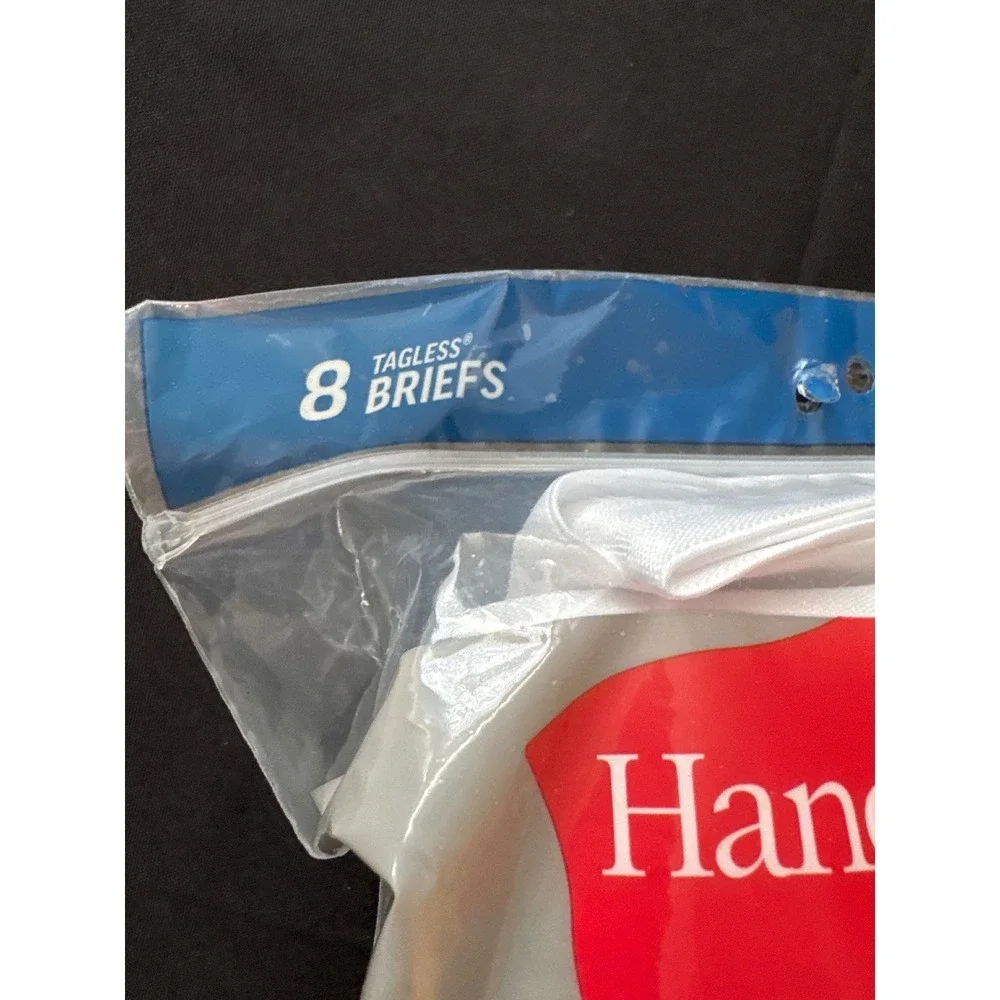 Hanes Best Mens Tagless Briefs 8 Pack White Cotton Wicking XL 40-42 SCBRW8